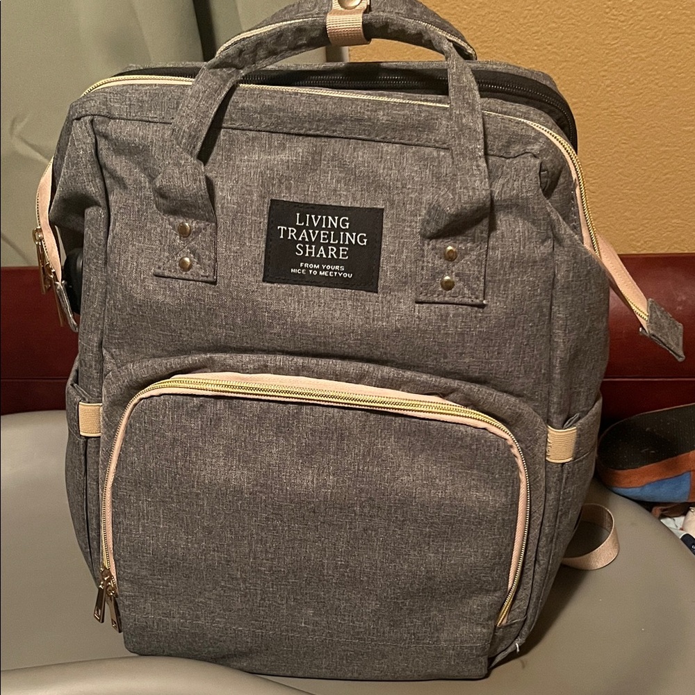Gray Baby Travel Bed